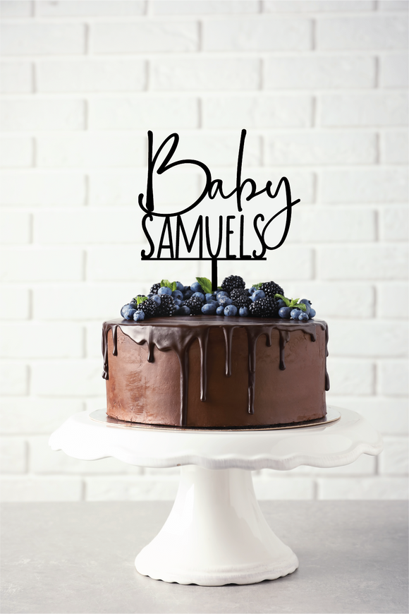Baby with Surname | Cake Topper