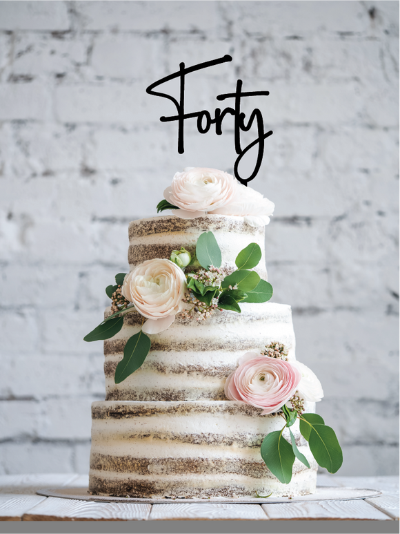 Forty | Cake topper