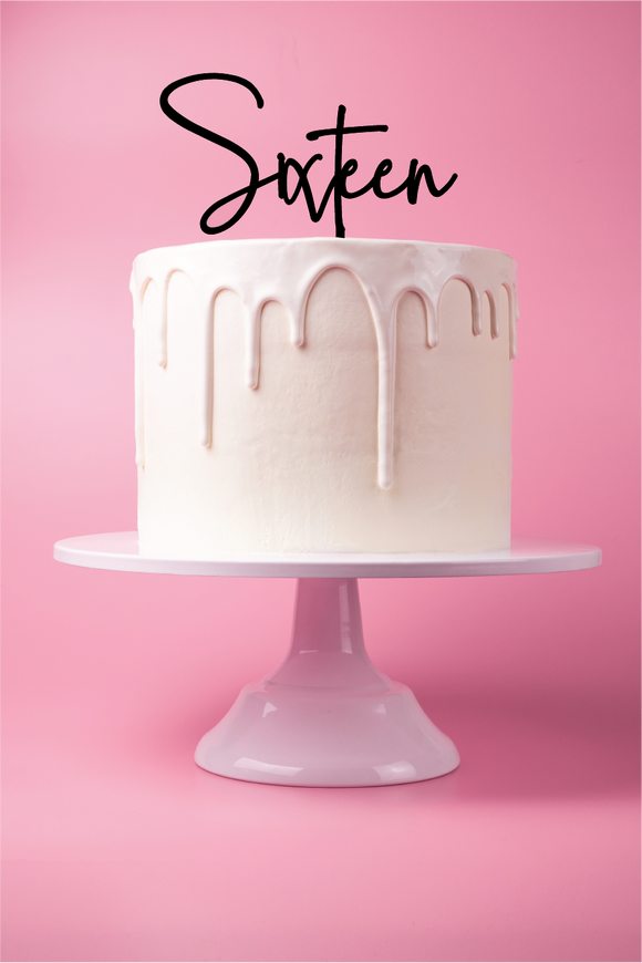 Sixteen | Cake Topper