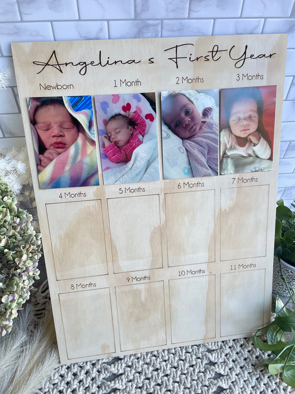 First year photo board | First birthday prop