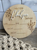 Welcome baby | Birth announcement disc