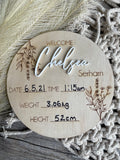 Welcome baby | Birth announcement disc