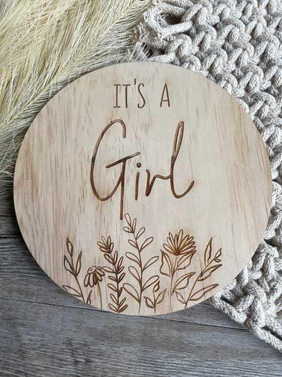 It's a Girl / It's a Boy | Double sided | Birth announcement
