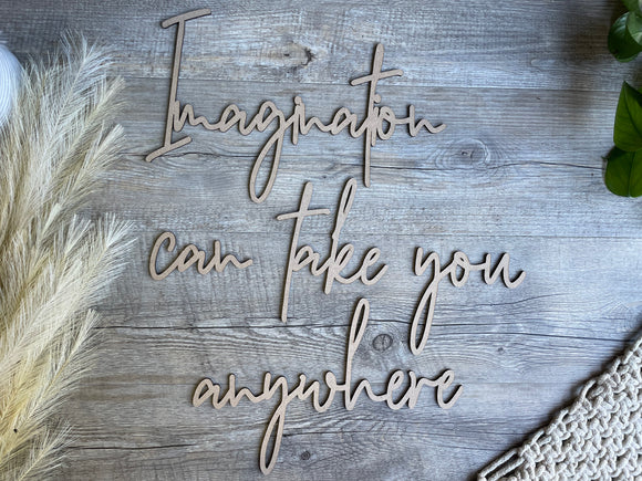 Imagination can take you anywhere  | Wall Quote