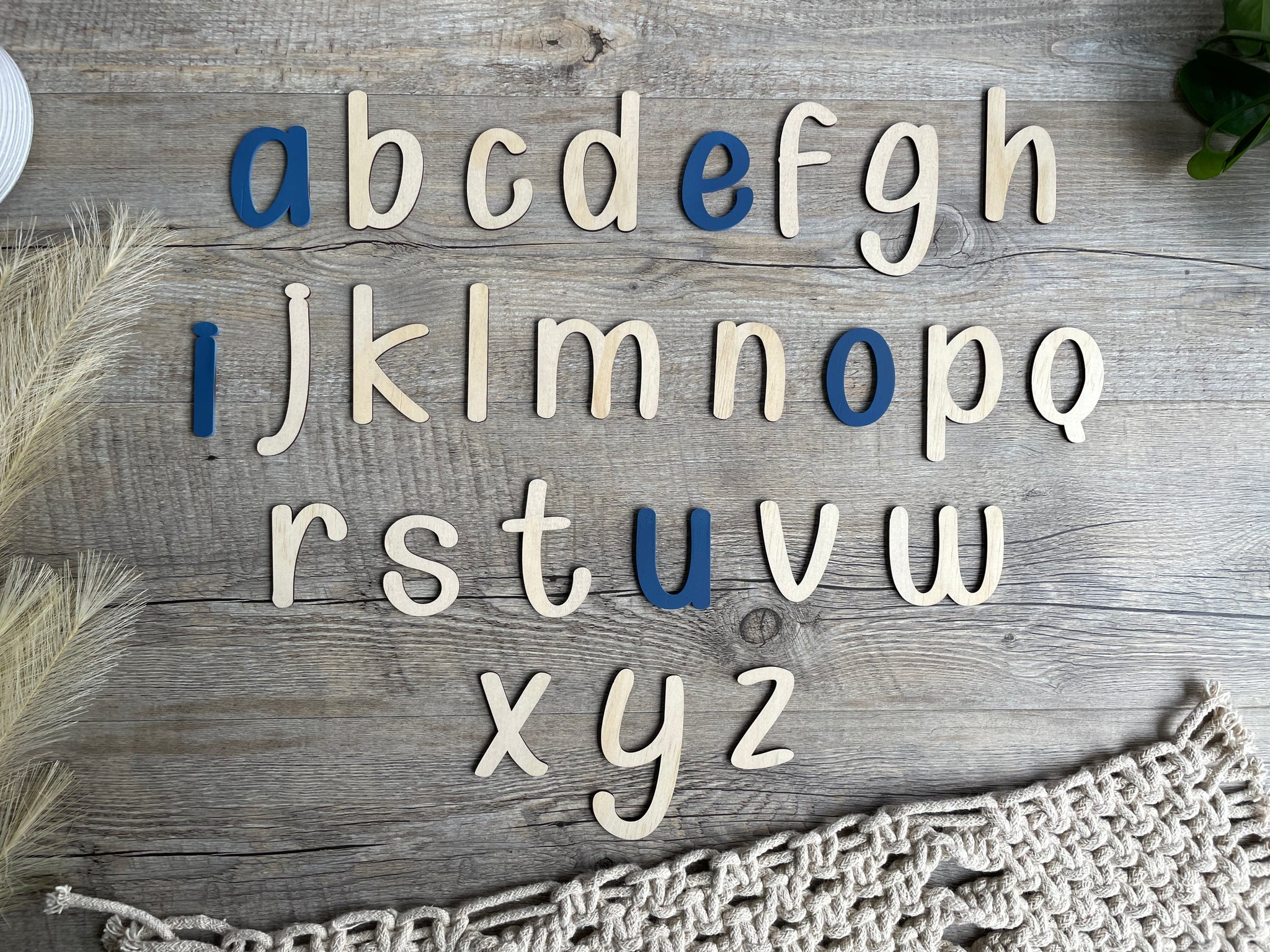 Blue sales wall letters