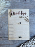 Wooden Height Chart | Layered Name