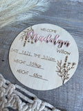 Welcome baby | Birth announcement disc