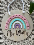 Rainbow hanging sign