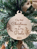 First christmas as Mr & Mrs | Bauble