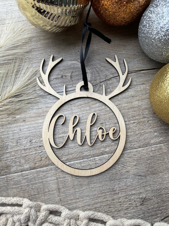 Reindeer with Name | Bauble