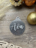 Glittered Layered Name | Bauble