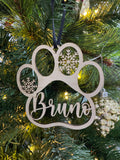 Dog paw with Name | Bauble