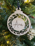 Wreath with Name | Bauble
