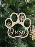 Dog paw with Name | Bauble