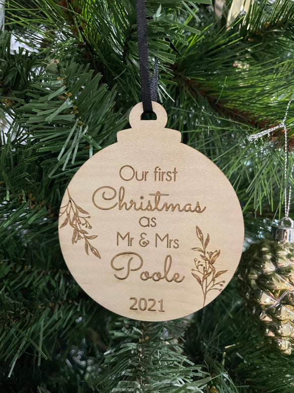 First christmas as Mr & Mrs | Bauble