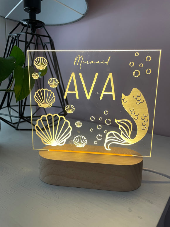 Mermaid with Name | Night Light