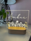 Wild Flowers with Name | Night Light