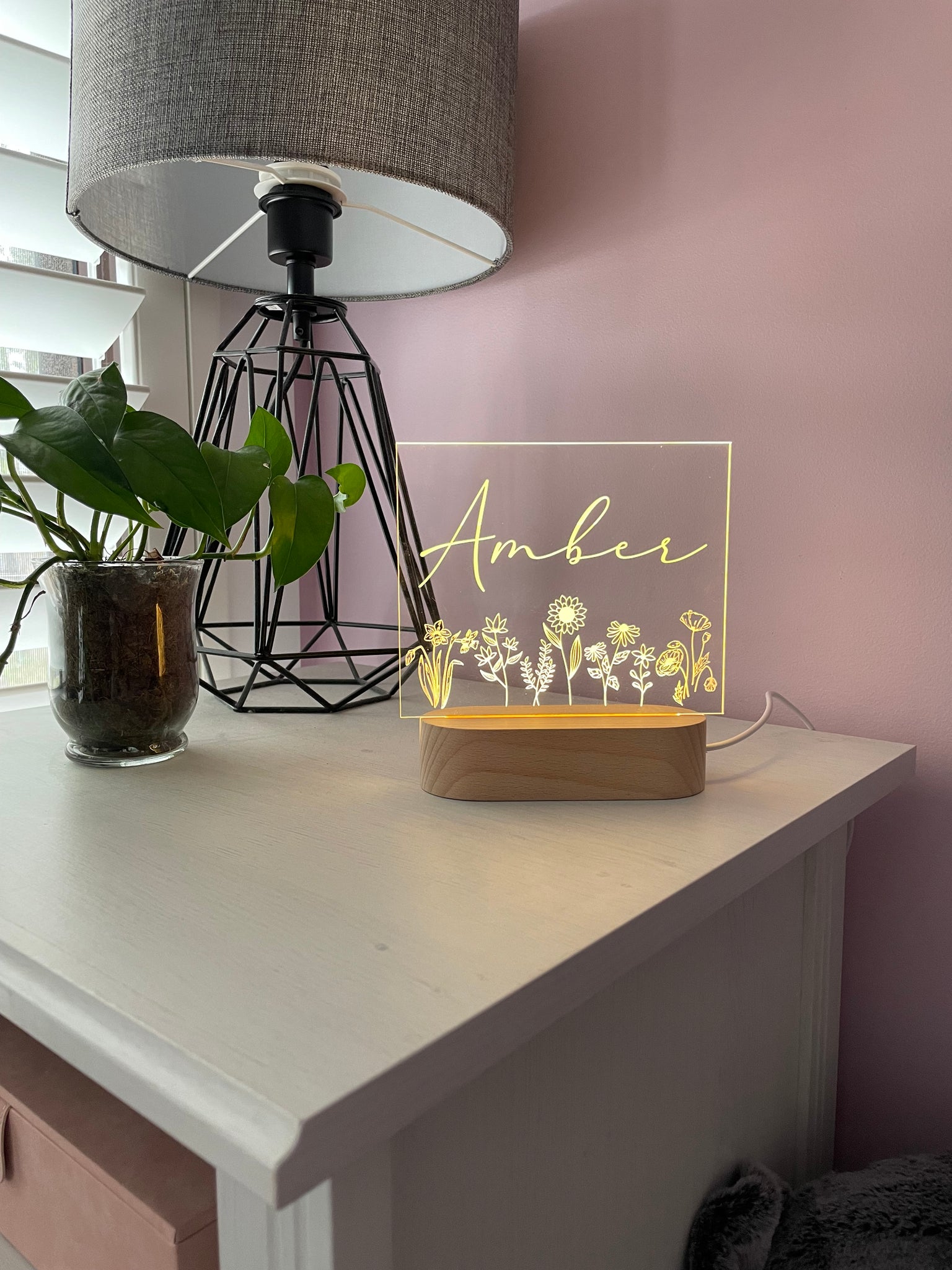 Flower shop night lamp