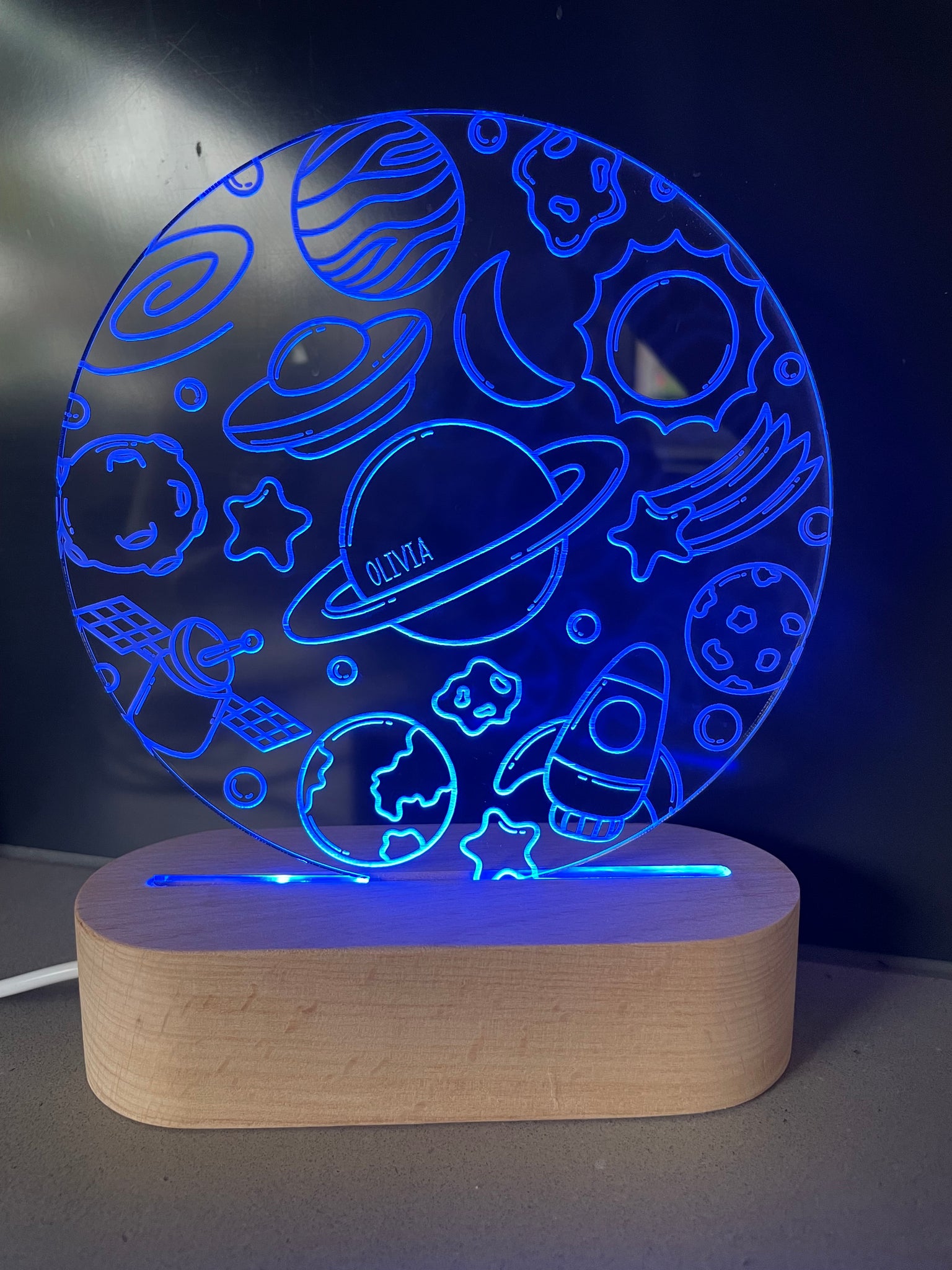 Solar system night light discount