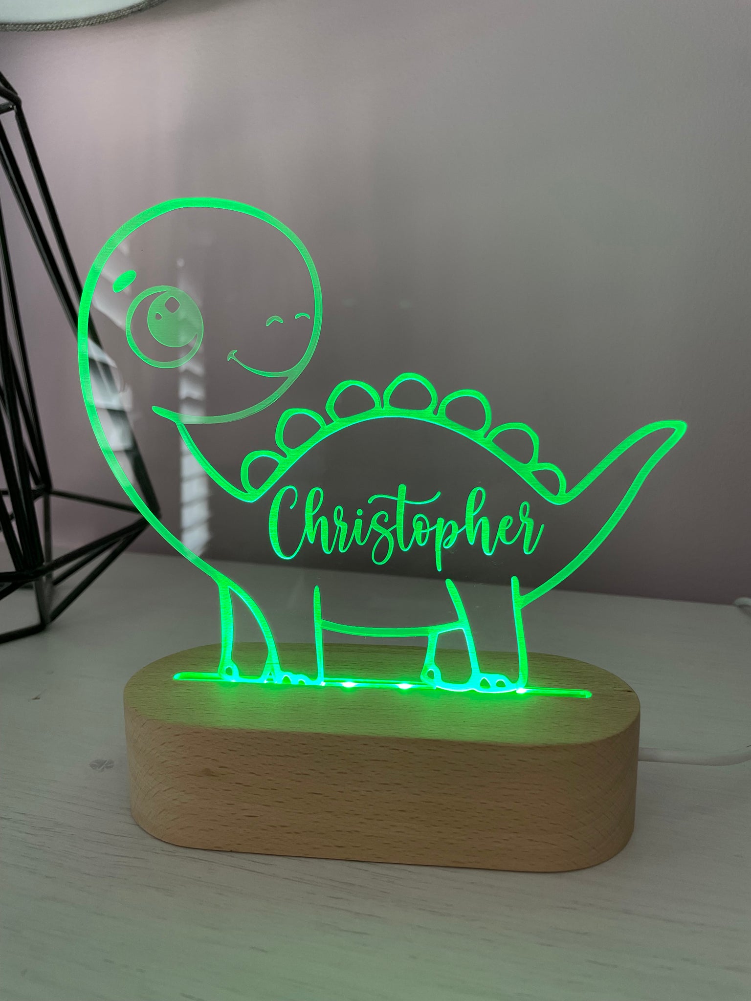 Dinosaur name on sale night light