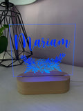 Florals with Name | Night Light