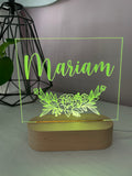 Florals with Name | Night Light
