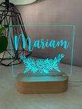 Florals with Name | Night Light
