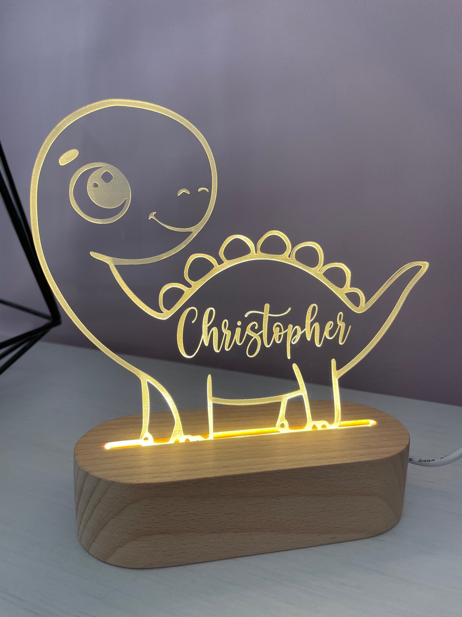 Personalized dinosaur light discount