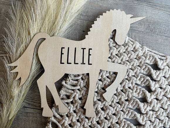 Unicorn with Name | Wall sign