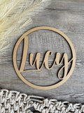 Name Hoop | Cream candy font