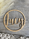 Name Hoop | Cream candy font