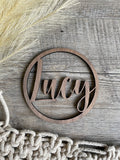 Name Hoop | Cream candy font