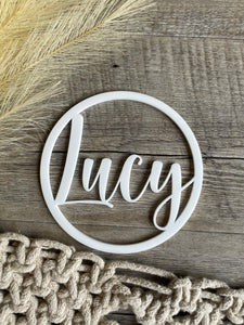 Name Hoop | Cream candy font