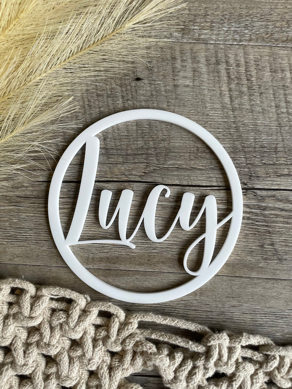 Name Hoop | Cream candy font