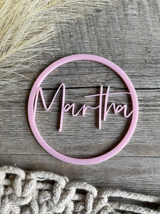 Name Hoop | Silver south font