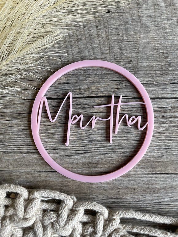 Name Hoop | Silver south font
