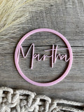Name Hoop | Silver south font