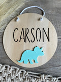 Hanging name sign | Dinosaur