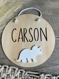 Hanging name sign | Dinosaur