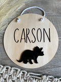 Hanging name sign | Dinosaur
