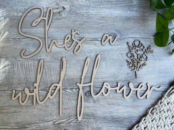 She's a wild flower | Wall Quote