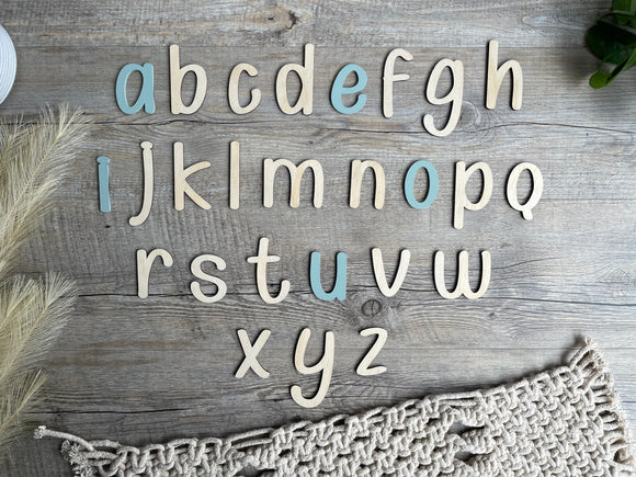 Wooden Alphabet | Duck Egg | Wall decor