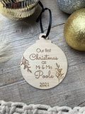 First christmas as Mr & Mrs | Bauble