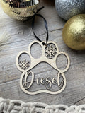 Dog paw with Name | Bauble