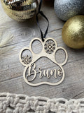 Dog paw with Name | Bauble