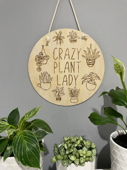Crazy Plant Lady | Wall decor