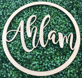 Name Hoop | Magnolia sky font