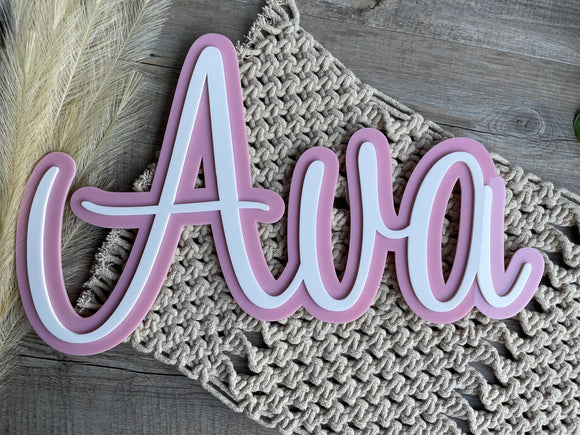 Layered Name Sign | Sweetheart