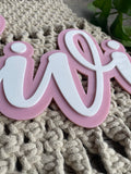 Layered Name Sign | Cream Candy