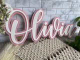 Layered Name Sign | Cream Candy